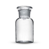 Склянка для реактивов 2-2-500 мл с притертой пробкой и узким горлом (темное стекло) (Стеклоприбор)