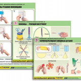 Комплект таблиц для начальная школа "Технология. Обработка бумаги и картона-2" (8 таб, А1, лам,с разд. мат.)
