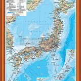 Учебная карта "Япония. Общегеографическая карта" 70х100