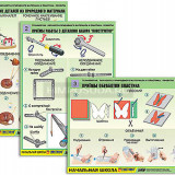 Комплект таблиц для начальная школа "Технология. Обработка природного материала и пластика" (6таб., А1,лам.)