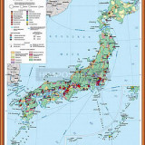 Учебная карта "Япония. Социально-экономическая карта" 70х100