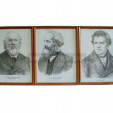 Портреты выдающихся физиков (деревянная рамка, под стеклом)