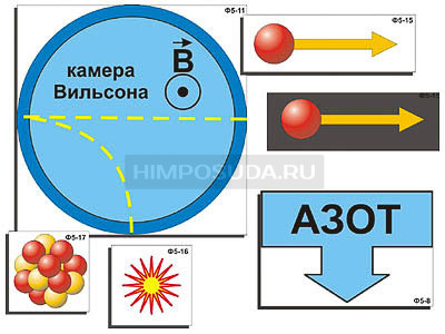Модель-аппликация &quot;Открытие протона и нейтрона&quot; (ламинированная) 
