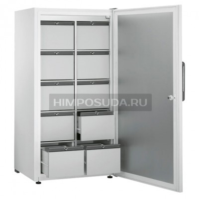 Лабораторный холодильник Kirsch GEM-432/10 430 л, от 2°C до 12°C, многопользовательский, 10 запирающихся ящиков