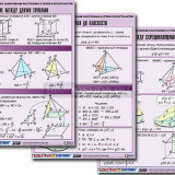 Комплект таблиц по геометрии "Стереометрия. Вычисление расстояний и углов в пространстве" (8т,А1,лам)