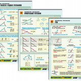Комплект таблиц по геометрии раздататочный "Планиметрия. Треугольники" (цвет., лам., А4, 6 шт.)