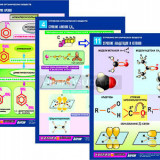 Комплект таблиц по химии раздататочный "Строение органических веществ" (цвет., лам., А4, 16шт.)