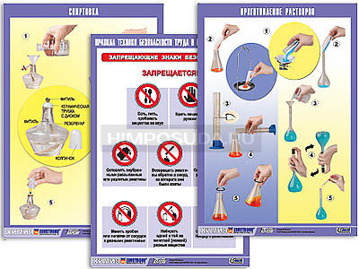 Комплект таблиц справочно-инструктивных по химии (матовая ламинация) 