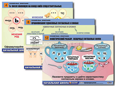 Комплект таблиц для начальная школа &quot;Русский язык. Орфография&quot; (14 табл.. формат А1, лам.) 