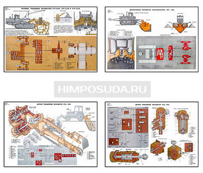 Плакаты ПРОФТЕХ &quot;Экскаваторы непрерывного действия&quot; (20 пл, винил, 70х100) 