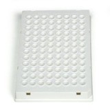 Планшет Hard-Shell 96-луночный, с юбкой, белый, с белыми лунками, штрих-код