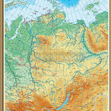 Учебная карта "Восточно-Сибирский экономический район. Социально-экономическая карта" 100х140