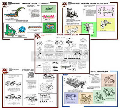 Плакаты ПРОФТЕХ &quot;Косил, сеял, опрыск, опылит,картофелесаж, плуги, культиват&quot; (23 пл, винил, 70х100) 