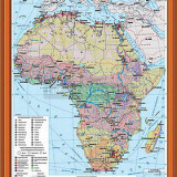 Учебная карта "Государства Африки. Социально-экономическая карта" 70х100