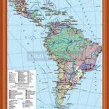 Учебная карта "Государства Латинской Америки. Социально-экономическая карта" 70х100