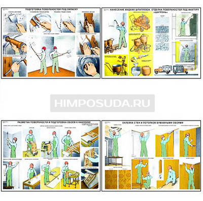 Плакаты ПРОФТЕХ &quot;Малярные работы&quot; (22 пл, винил, 70х100) 