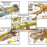 Плакаты ПРОФТЕХ "Машины для уборки овощей" (15 пл, винил, 70х100)