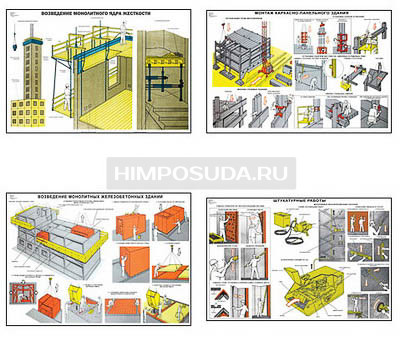 Плакаты ПРОФТЕХ &quot;Строительно-монтажные работы&quot; (20 пл, винил, 70х100) 