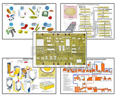 Плакаты ПРОФТЕХ &quot;Сырье и материалы хлебопекарного производства&quot; (20 пл, винил, 70х100) 