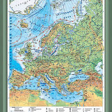 Учебная карта "Европа. Физическая карта" 70х100