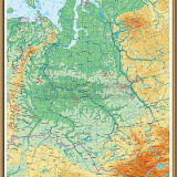 Учебная карта "Западная Сибирь. Физическая карта" 100х140