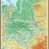 Учебная карта "Западно-Сибирский экономический район. Социально-экономическая карта" 100х140