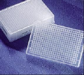 Планшет глубоколуночный, 96/2000, прозрачная рамка, V-образное дно, стерильный 