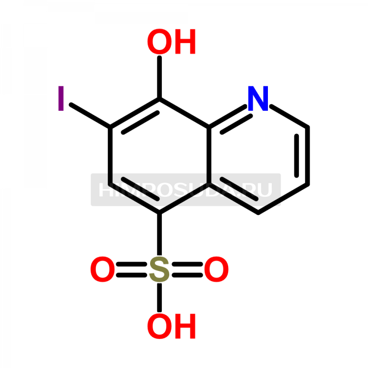 Реактив йода. 8-Гидроксихинолином. Сульфоновая кислота. 7-Йод-8-гидроксихинолин-5-сульфокислоты. Оксихинолин и бром.