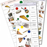 Комплект карточек (10) "Обучающий калейдоскоп. Музыкальные инструменты"