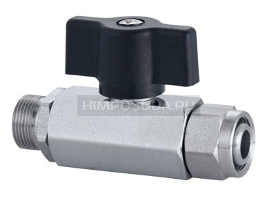 Кран шаровой с полным открытием, M16x1 подключение, IKA 