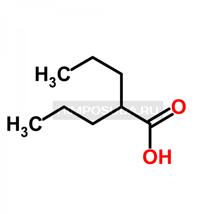 Вальпроевая кислота группа. Вальпроевая кислота формула. Вальпроевая кислота структурная формула. Формула вальпроевой кислоты. 2пропилпитановая кислота.