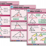 Комплект таблиц по геометрии "Планиметрия. Треугольники" (14 табл., формат А1, лам.)